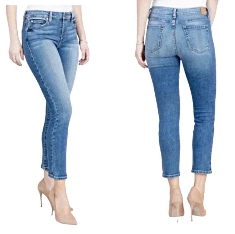 Anthropologie Level 99 Womens jeans, nostalgic blue high-rise slim size 14/32